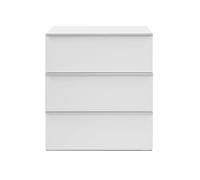 Calicosy Orsa Meuble de rangement 3 tiroirs Blanc 76 cm de large