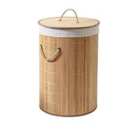 Calicosy - Panier à linge rond en bambou 60L H50 cm - YSA