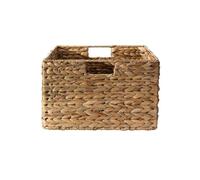 CALICOSY - Panier en jacinthe d'eau armature métal - hauteur 17 cm - Beige