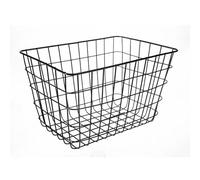 Calicosy Panier Filaire Noir Moyen Modèle H23 cm - En Métal - Rangement - Pour Chambre, Dressing - L35 x l26 x H23 cm
