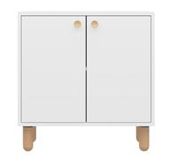 Calicosy Petit buffet 2 portes avec pieds en hêtre massif, largeur 72 cm - LINA
