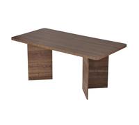 CALICOSY - Table à manger avec plateau rectangulaire et 2 pieds L180 cm - LOFT - Noyer