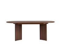 CALICOSY - Table à manger extensible ovale de 160 à 200 cm - LOU - Noyer