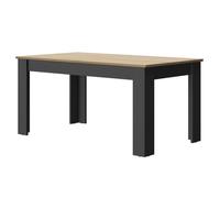 CALICOSY - Table à manger rectangulaire extensible Manchester - Fabrication Française - Bois foncé