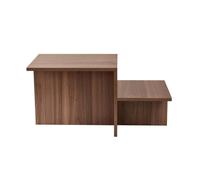 CALICOSY - Table basse 2 niveaux L77 cm - HARMONY - Noyer