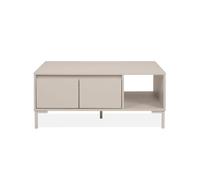 CALICOSY - Table basse 2 portes, 1 niche couleur cachemire L100 cm - NERIO - Beige