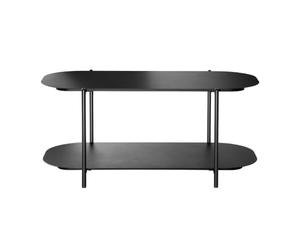 Calicosy Table Basse à Deux Niveaux en métal Noir L100 cm - Sasha