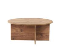 Calicosy Table Basse avec Plateau Arrondi L90 cm - Soleil