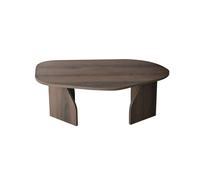 CALICOSY - Table basse avec plateau de forme organique et pieds larges L100 cm - ROCK - Noyer