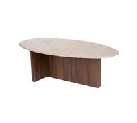 Calicosy Table Basse avec Plateau Ovale L120 cm - Anna