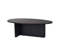 CALICOSY - Table basse avec plateau ovale L125 cm - ANNA - Bois noir-Bois noir