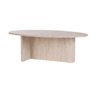 CALICOSY - Table basse avec plateau ovale L125 cm - ANNA - Travertin