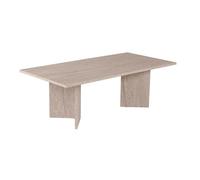 CALICOSY - Table basse avec plateau rectangulaire L120 cm - SABIN - Travertin