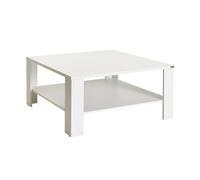 Calicosy - Table Basse Carrée Lena L90 Cm avec 1 Étagère De Rangement - Structure en Panneaux De Particules Mélaminés - Design Pratique Et Moderne - Hauteur 42 Cm