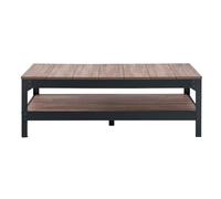 CaliCosy Table Basse métal Noir et Bois - L117cm