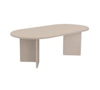 Calicosy - Table Basse Ovale - Panneaux de Particules Mélaminés - Coloris Cachemire - Collection Iris - Salon - L 119 x P 60 x H 39,8 cm