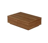 Calicosy Table Basse rectangulaire 2 abattants décor Noyer L90 cm - Nora