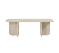 CALICOSY - Table basse rectangulaire avec plateau aux bords arrondis L120 cm - BECAJ - Travertin