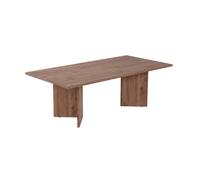 Calicosy - Table Basse Rectangulaire en Bois Mélaminé - Design Minimaliste avec Pieds Biseautés - L119 Cm - Épaisseur 18 Mm - Bois PEFC - Modèle Sabin