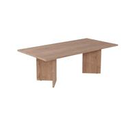 Calicosy - Table Basse Rectangulaire en Bois Mélaminé - Design Minimaliste avec Pieds Biseautés - L119 Cm - Épaisseur 18 Mm - Bois PEFC - Modèle Sabin