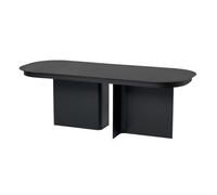 Calicosy - Table Basse Rectangulaire L120 cm avec Plateau aux Bords Arrondis et 2 Pieds Pleins - L120 x P44 x H45 cm - Design Moderne et Élégant - Modèle Alma