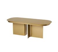 Calicosy - Table Basse Rectangulaire L120 cm avec Plateau aux Bords Arrondis et 2 Pieds Pleins - L120 x P44 x H45 cm - Design Moderne et Élégant - Modèle Alma