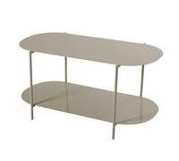 Calicosy - Table Basse Rectangulaire Métal L100 cm à 2 Plateaux avec Bords Arrondis - L100 x P51 x H45 cm - Design Moderne et Élégant - Modèle Liv