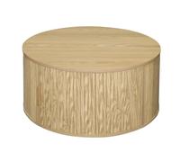 Calicosy - Table Basse Ronde avec Rangement D75 cm - Collection Ernest - Design Vintage et Pratique - Meuble de Salon Élégant en MDF