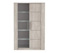 CALICOSY - Vaisselier 2 Portes Décor Chêne L114 x H175,8 cm - Antibes - Chene champagne