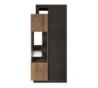 CALICOSY - Vitrine 2 portes en verre sans éclairage Journey - H188 cm - Noir