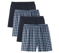 CALIDA Boxers bleu marine / bleu clair / noir / blanc cassé, Taille M