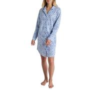 CALIDA - Chemise de Nuit Manches Longues Orient Dreams Dazzling Blue - Taille - S