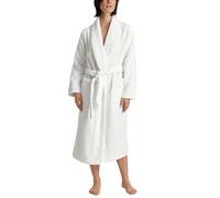 CALIDA Cosy Shower Peignoir en éponge avec col châle, 120cm dames, très absorbant à l'intérieur, doux et moelleux à l'extérieur, avec passants pour ceinture et deux poches appliquées