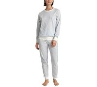 CALIDA Cotton Stripes Ensemble de Pijama, Endless Sky, 48-50 Femme