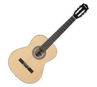 Calida CS-10 NT Guitare Classique 4/4 Nature, taille 4/4, pour adultes/adolescents dès 14 ans, table et fond en tilleul, mensur 65 cm, avec 2 attaches-courroie.