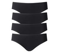 CALIDA Culottes Femme, Pack De 4 - Benefit Women, Jersey, Uni Noir XS (3...