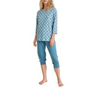 CALIDA Daylight Dreams Ensemble de Pijama, Opaque, Niagara Blue, 38-40 Femmes