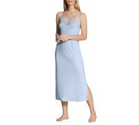 CALIDA Elegant Dreams Chemise de nuit avec bretelles spaghetti, longueur 125cm dames, décolleté en V orné de dentelle, douce et fluide