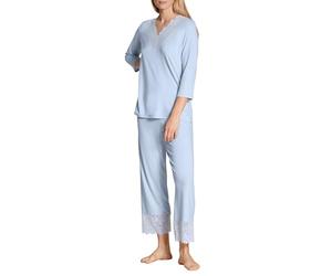 CALIDA Elegant Dreams Pyjama 7/8 Dames, Coupe aérée, avec détails en Dentelle, Fluide et Souple