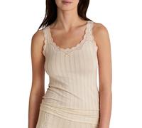 CALIDA Etude Toujours Débardeur Femme, avec Label de qualité Swiss+Cotton, Noble Optique à Rayures et délicate Dentelle au décolleté