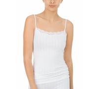 CALIDA Top à Fines Bretelles Etude Toujours (Blanc), FR38 - EU36 - S - T1, Top, Blanc, 95% Coton, 5% élasthanne