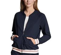 CALIDA Favourites Veste Lounge Femme, Surface Lisse et légèrement brillanteavec Bords-côtes Doux et Poches latérales