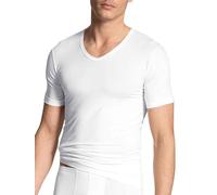 CALIDA Focus T-shirt hommes, avec encolure en V bordée, thermorégulateur, régulation de l'humidité, séchage rapide