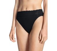 CALIDA Iconics Pantalon jazz dames, en 100% coton, dentelle à l'encolure des jambes