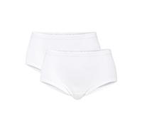 CALIDA Iconics Slip midi, taille haute, pack de 2 dames, en 100% coton