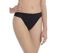 CALIDA Iconics slip tanga dames, en 100% coton, dentelle à l'encolure