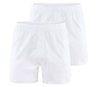 CALIDA Lot de 2 boxers en jersey pour homme - Code coton - Couleur unie - 100 % coton, Blanc., M