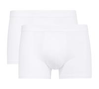 CALIDA Lot de 2 boxers pour homme, en coton code, taille élastique, coton activité, Blanc., M