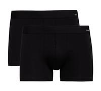 CALIDA Lot de 2 boxers pour homme, en coton code, taille élastique, coton activité, Noir , M