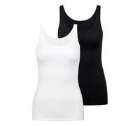 CALIDA Maillot de corps noir / blanc, Taille XXS